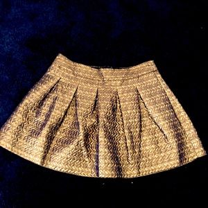 Gold Metallic Mini Skirt!